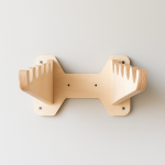 Addy garden tool rack made from 12mm Birch Plywood, compact flat-packed storage for rakes, brooms, and mops.
