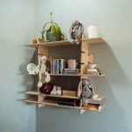 Scandinavian style plywood wall shelving from Rack & Roll