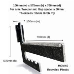 MONKS Ski & Fishing Rod Rack - Recycled Plastic Wall Mount Storage - Image 2